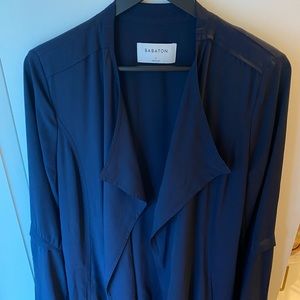 Babaton flowy tench coat in Navy